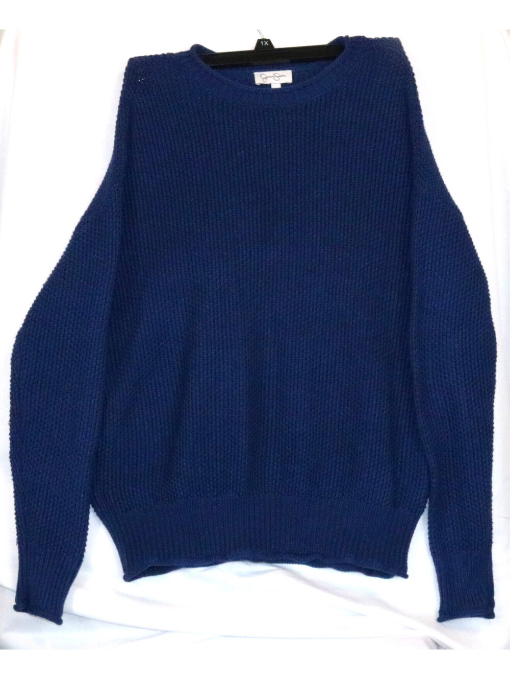 Jessica Simpson Mallory Sweater Women’s Size Large Blue Knit Crew Neck(A511)!
